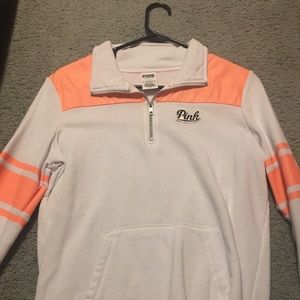 VS pink half zip up hoodie